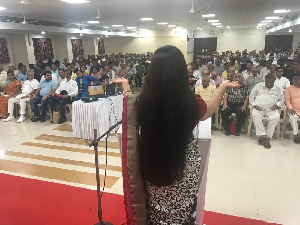 Rajshree Vora addressing a public seminar