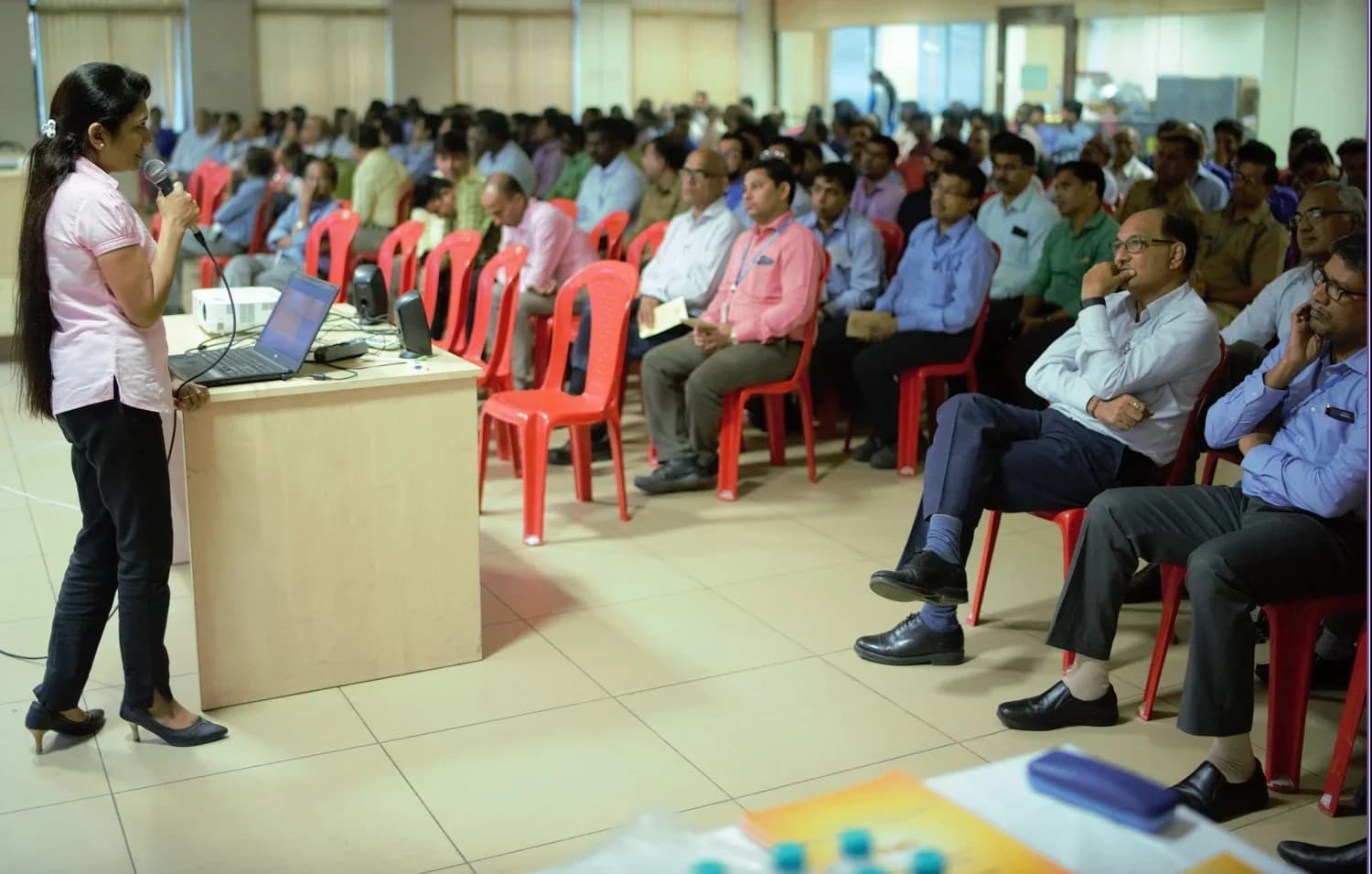 Rajshree Vora with a seminar group